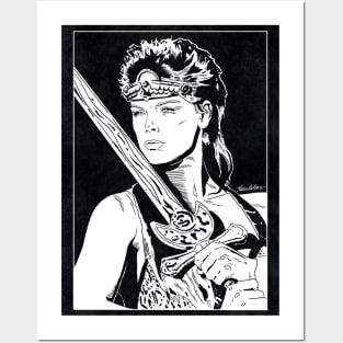 RED SONJA (Black and White) Posters and Art